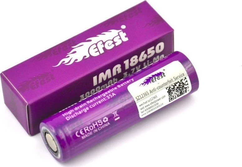 Efest Επαναφορτιζόμενη Μπαταρία 18650 Li-Mn 3000mAh 3.7V 1τμχ Efest Επαναφορτιζόμενη Μπαταρία 18650 Li-Mn 3000mAh 3.7V 1τμχ